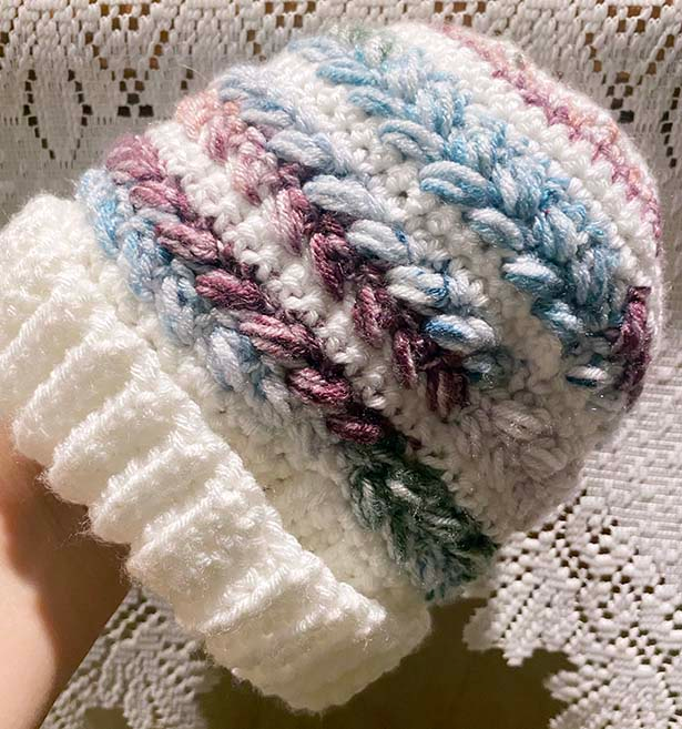 Blizzard wheat stitch hat