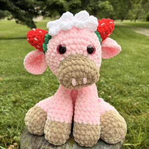 Strawberry Highland Cow Plush