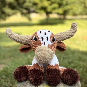 Longhorn Cow Crochet Plush